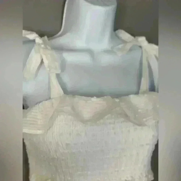 Japna White Mini Smocked Dress (U5) - Picture 5 of 6